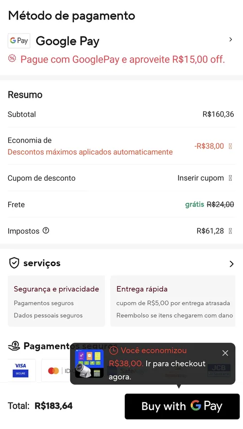 Imagem na descrição da promoção