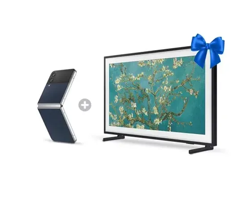 (MEMBERS) Combo Galaxy Z Flip4 256GB + Samsung Smart TV 32" QLED The Frame 2023 32LS03C