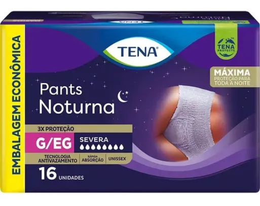 Roupa Íntima Tena Pants Noturna G/eg 16 Unidades