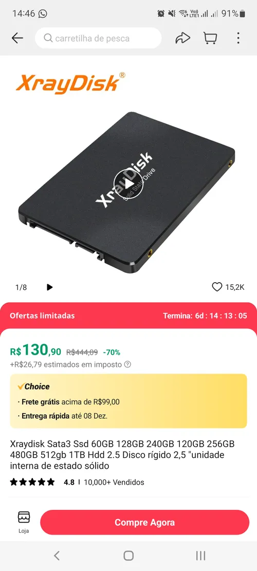 Imagem na descrição da promoção