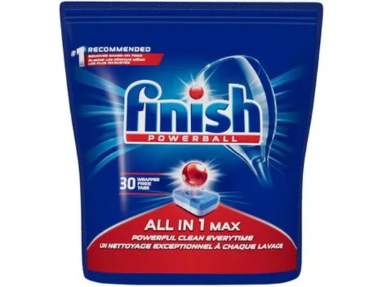 Detergente em Tabletes Lava-Louças Finish Tabs - 507g com 30 Unidades | R$30