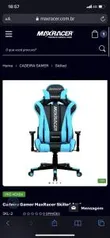 Cadeira Gamer MaxRacer Skilled Azul | R$1211