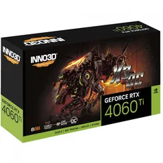 Placa de Vídeo INNO3D NVIDIA GeForce RTX 4060 Ti X3 OC, 8GB, GDDR6, DLSS, Ray Tracing, N406T3-08D6X-171153L