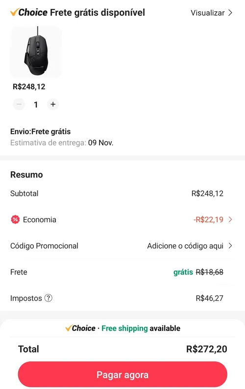 Imagem na descrição da promoção