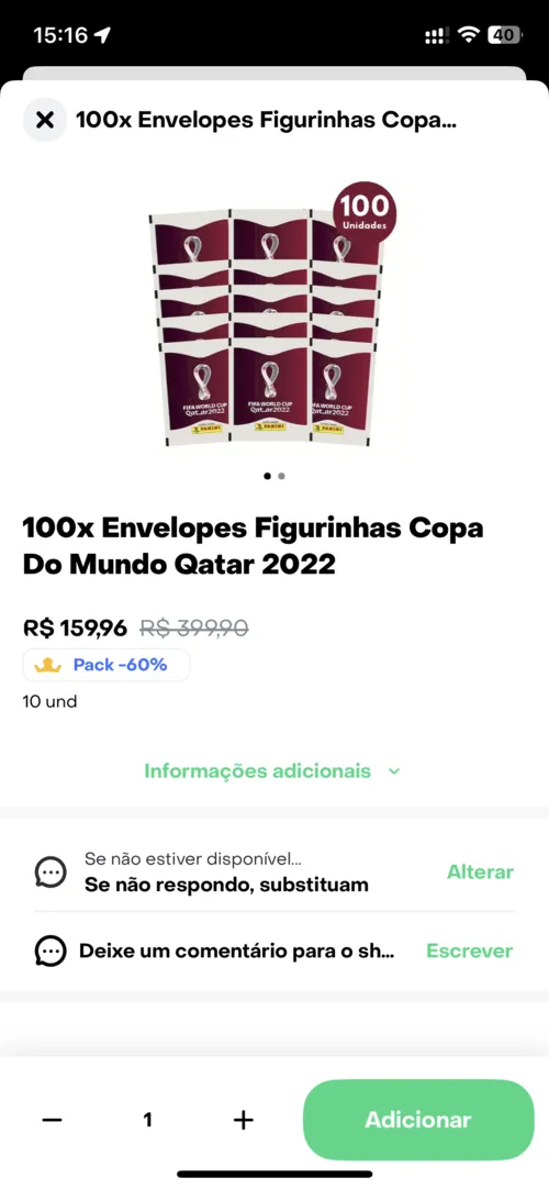 Imagem na descrição da promoção