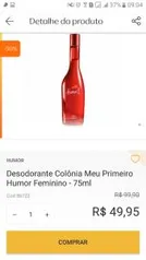 Desodorante colônia meu primeiro humor feminino-  75ml