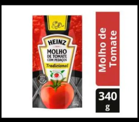 [APP MAGALU] Molho de tomate tradicional Heinz 340g | R$1,44