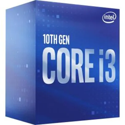 Processador Intel Core i3 10100 3.60GHz (4.30GHz Turbo), 10ª Geração, 4-Cores 8-Threads, LGA 1200 - R$799