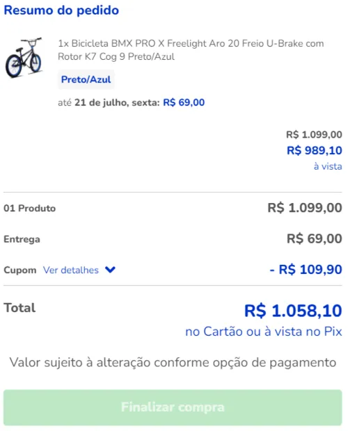 Imagem na descrição da promoção