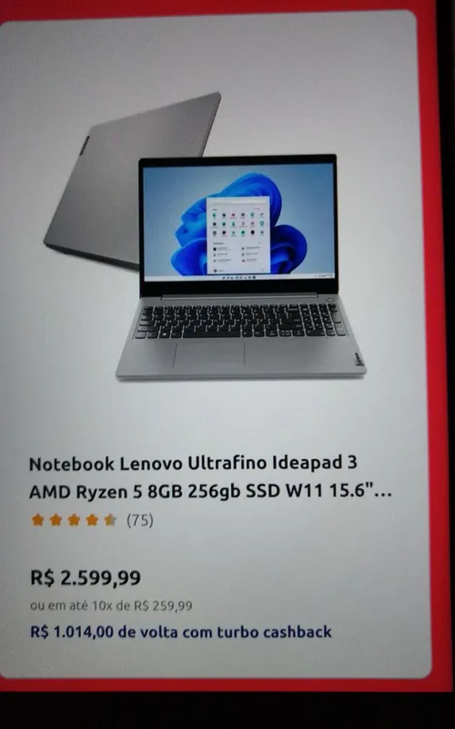 Imagem na descrição da promoção