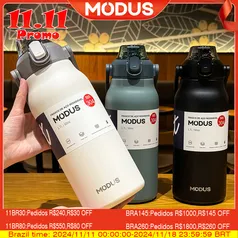 [Moedas 57,84] Garrafa termica modus 1700ml aço inoxidável 