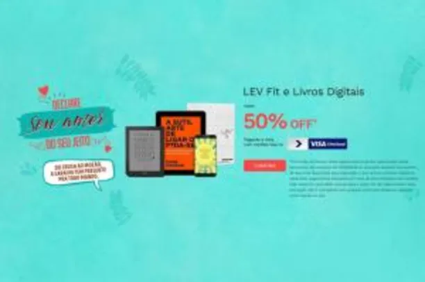 50% de desconto em E-books pagando com Visa Checkout.