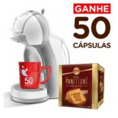 Nescafé Dolce Gusto Mini Me 110V + Mug Nescafé + 50 Capsulas + Mini Panetone | R$290