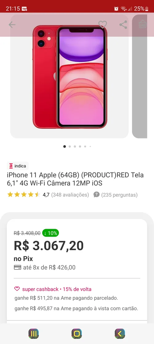 Imagem na descrição da promoção