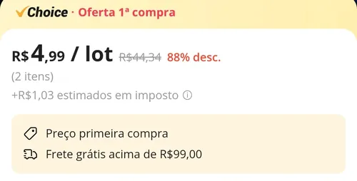 Imagem na descrição da promoção