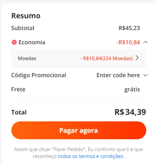 Imagem na descrição da promoção