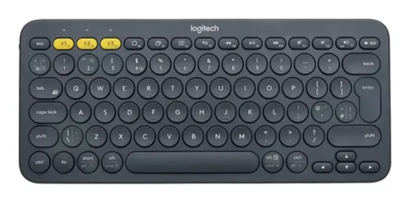 Teclado bluetooth Logitech K380 QWERTY inglês US cor grafite