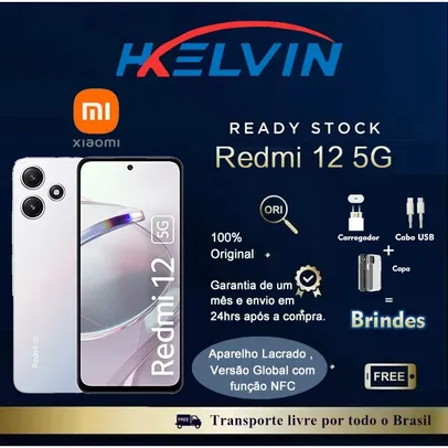 Celular Xiaomi Redmi 12 5G 128/4GB  Ram Original Versão Global