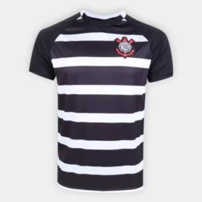 Camisa Corinthians SPR 2015 s/n° Masculina - Preto e Branco - R$50