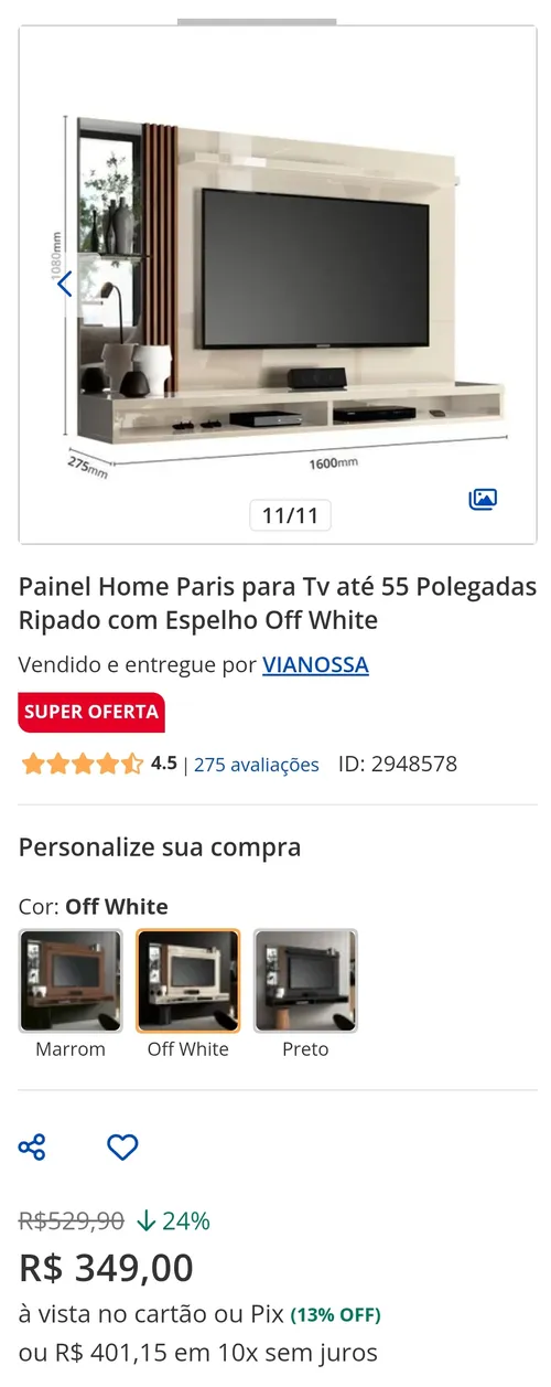 Imagem na descrição da promoção