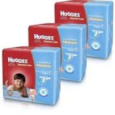 [Walmart] 3 Fraldas Huggies Supreme Care Meninos Tam G ou XG - por R$140