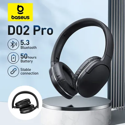 [ APP | Taxa Inclusa | CC Mastercard | MOEDAS R$ 74 ] Headphone Bluetooth 5.3 Baseus D02 Pro