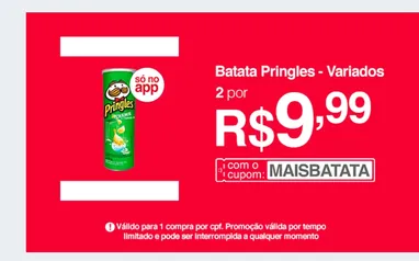 [2 unidades] Batata pringles creme & cebola 120G