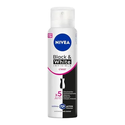 [REC] Desodorante NIVEA Antitranspirante Aerossol Invisible Black & White Clear 150ml 