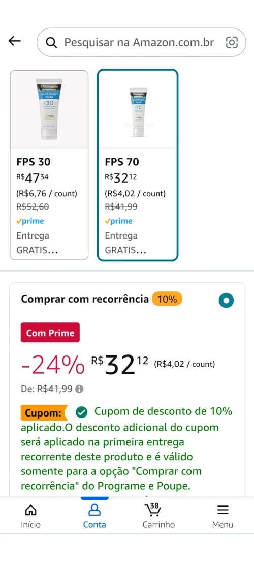 Imagem na descrição da promoção