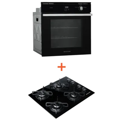 [PRIME]  (APP) Combo Cooktop 4 bocas Brastemp + Forno de embutir a gás Brastemp (BDD61AE + BOA84AE) + BDD6_BOA8_CJ