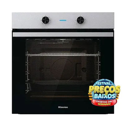 Forno Elétrico de Embutir Hisense 84l Preto com Inox BI61011AXBR 220v