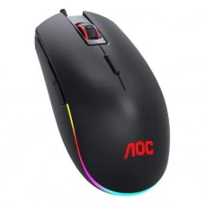 Mouse Gamer AOC GM500, RGB, 5000 DPI, Sensor Pixart 3325, 8 Botões Programáveis, Black