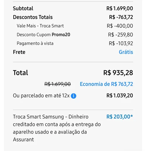 Imagem na descrição da promoção