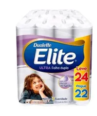 Papel Higiênico Folha Dupla Elite Ultra 24 Rolos - 30m | R$ 17