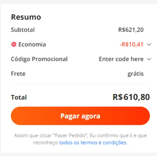 Imagem na descrição da promoção