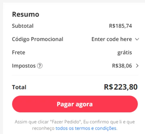 Imagem na descrição da promoção