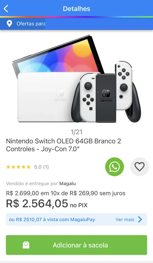 Imagem na descrição da promoção