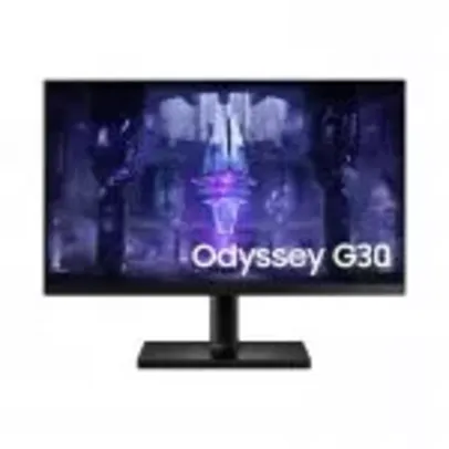 Monitor Gamer Samsung Odyssey G30, 24 Full HD, 144Hz, 1ms, FreeSync Premium, HDMI/Displayport, Ajuste de altura, Preto LS24BG300ELMZD