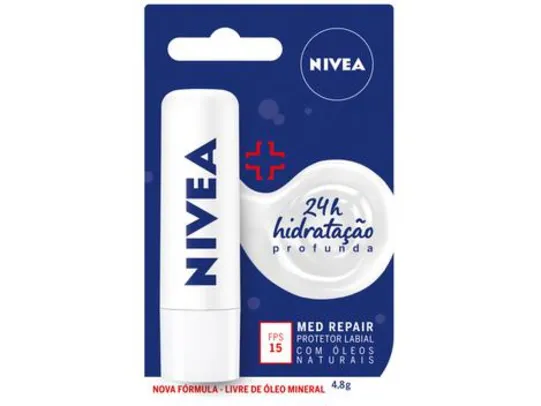 4 UNIDADES - Protetor Labial Nivea Med Repair 4,8g