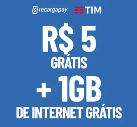 Ganhe RS5 Gratis no Recargapay [TIM]