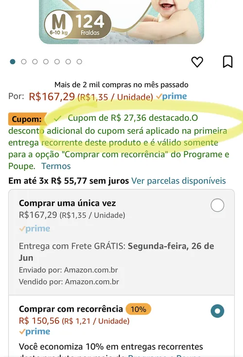 Imagem na descrição da promoção