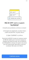 R$30 OFF em supermercado em compras acima de R$120