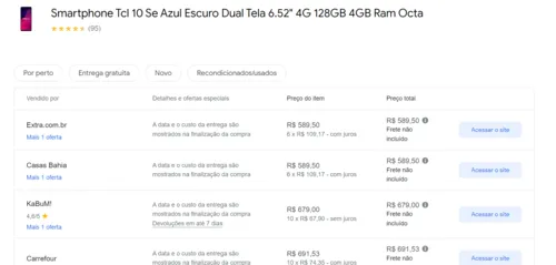 Imagem na descrição da promoção