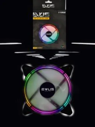 Cooler EVUS 120mm, RGB, Preto | R$ 39