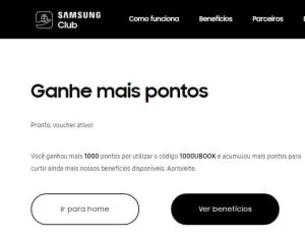 Ganhe até 6500 pontos no Samsung Club