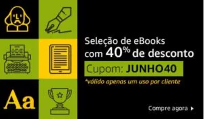 40% OFF nos eBooks mais vendidos da Amazon