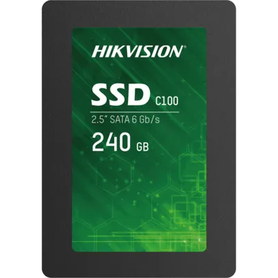 SSD Hikvision C100, 240GB, Sata III, Leitura 550MBs e Gravação 450MBs