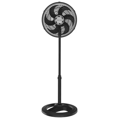 Ventilador de Coluna Preto 30cm Turbo com 6 Pás 127v Oscilante Ventisol