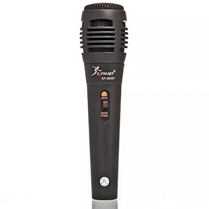 Microfone de Mão Dinâmico com Fio Chave On/Off Kanup Doméstico [Microfone Mão]