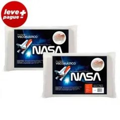 Kit 2 Travesseiros Viscoelástico - Tecnologia da Nasa com Revestimento em Malha - Fibrasca R$60